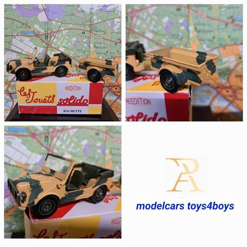 Solido no 212 Vintage German Army Mercedes & trailer  1/43, Hobby en Vrije tijd, Modelauto's | 1:43, Nieuw, Auto, Solido, Verzenden