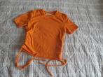 Oranje shirt 152, Meisje, Ophalen of Verzenden, Zo goed als nieuw, Shirt of Longsleeve