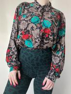 Vintage blouse met print, S/M. Paisley boho bloem bohemian, Overige kleuren, Verzenden, Vintage, Maat 36 (S)