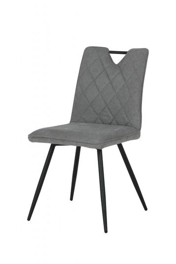 Grijze stoffen eetkamerstoelen met greepje, model Femke beschikbaar voor biedingen
