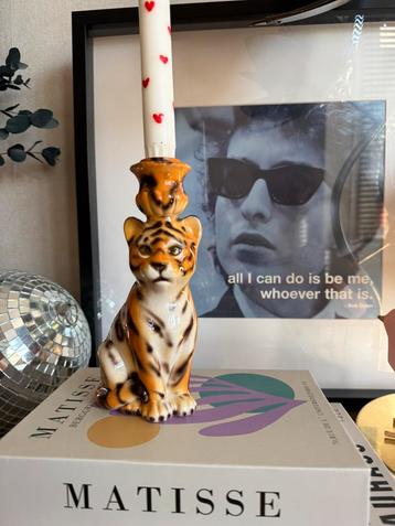 Kandelaar beeld Italië Italiaans handgemaakt tijger bruin beschikbaar voor biedingen