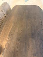 Eikenhouten eettafel met 6 stoelen - zo goed als nieuw!, Eikenhout, Zo goed als nieuw, Vijf personen of meer, Tijdloos