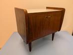 Midcentury modern Scandinavisch teak formica nachtkastje 60s, Ophalen, Gebruikt, Hout