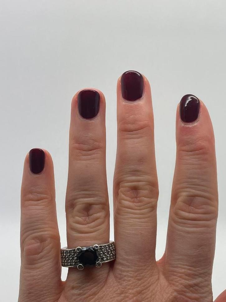 A297 Prachtige zilveren Ti Sento ring maat 18,5, Sieraden, Tassen en Uiterlijk, Ringen, Dame, 18 tot 19, Zilver, Zilver, Met edelsteen