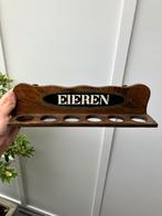 Vintage brocante hout houten rek rekje ei eieren eierrek, Ophalen of Verzenden