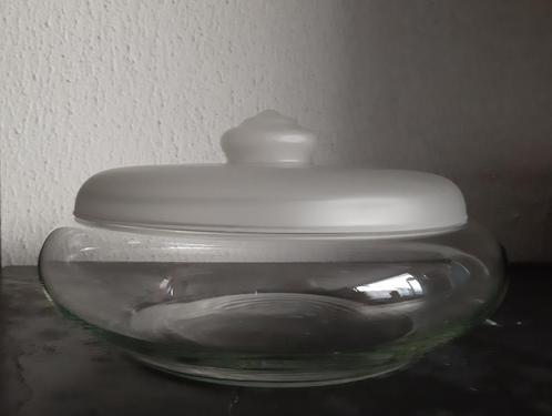 Koektrommel koekdoos koekschaal Leerdam vintage, Antiek en Kunst, Antiek | Glas en Kristal, Ophalen of Verzenden