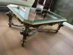 Barok salontafel in antieke venetiaanse stijl, Huis en Inrichting, Tafels | Salontafels, Ophalen, Gebruikt, 100 tot 150 cm, Glas