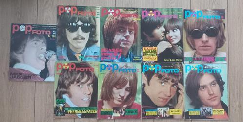 POPFOTO 1968 9 TIJDSCHRIFTEN Stones Beatles Bee Gees, Verzamelen, Tijdschriften, Kranten en Knipsels, Tijdschrift, Nederland, 1960 tot 1980