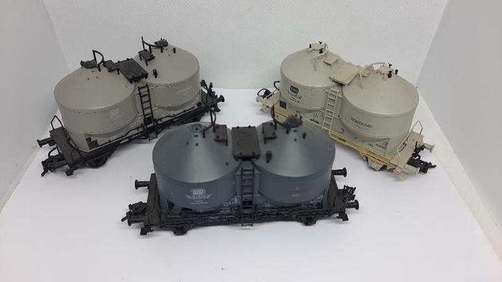 Roco 44035 DB Cement Silo Wagon 3 Stuk Set, Hobby en Vrije tijd, Modeltreinen | H0, Gebruikt, Wagon, Gelijkstroom, Roco, Ophalen of Verzenden