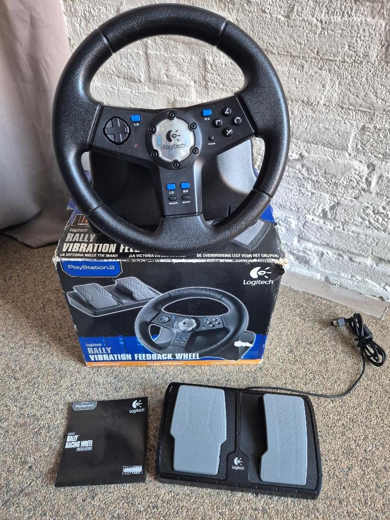 logitech RALLY VIBRATION feedback wheel, Gebruikt, 1 speler, Racen en Vliegen, Ophalen of Verzenden