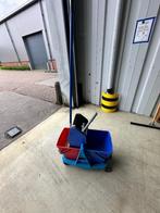 Professionele schoonmaakkar / mopemmer met wringer – dubbel, Ophalen, Dweilemmer, -bak, of -wagen