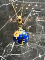 14k Gouden Ketting met Wereldbol Hanger, Ophalen of Verzenden, Nieuw, Goud