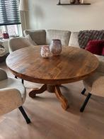 Houten Eettafel bolpoot kloostertafel, Huis en Inrichting, Gebruikt, 100 tot 150 cm, Ophalen of Verzenden, Vier personen