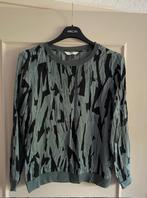 YaYa top groen met zwarte print mt 38 in 100% viscose, Maat 38/40 (M), Verzenden, Zo goed als nieuw, Groen