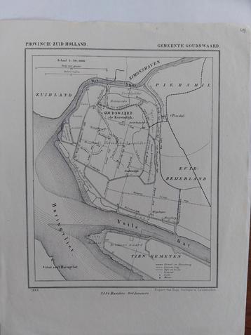 49 / Goudswaard Piershil Vuile Gat Oudendijk Litho J. Kuyper beschikbaar voor biedingen
