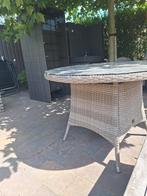 Ronde Wicker Tuintafel met Stenen Blad, Tuin en Terras, Tuintafels, Ophalen, Gebruikt, Rond, Wicker