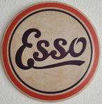 Esso benzinepomp rond reclamebord van metaal wandbord, Ophalen, Reclamebord, Info@deconoord.nl, Deco Noord