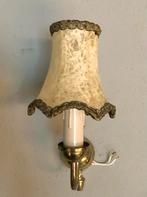 Zweeds messing wandlampje met klassiek kapje, Huis en Inrichting, Lampen | Wandlampen, Ophalen of Verzenden, Zo goed als nieuw