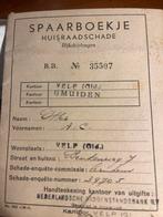 Oud Spaarboekje Huisraadschade - Velp/IJmuiden, Ophalen, Voor 1920, Nederland, Knipsel(s)