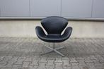 Swan Chairs Fritz Hansen zwart leer, Huis en Inrichting, Fauteuils, Ophalen, Gebruikt, Leer