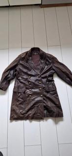 Vintage Bruine Leren Jas - Sylvie Schimmel, mt 48, Kleding | Dames, Ophalen of Verzenden, Gedragen, Maat 38/40 (M), Bruin