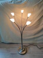 Staande rvs lamp met dimbare kelkjes, Huis en Inrichting, 150 tot 200 cm, Gebruikt, Ophalen
