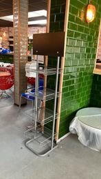 Metalen displayrek met krijtbord, Ophalen, ., Zo goed als nieuw, .