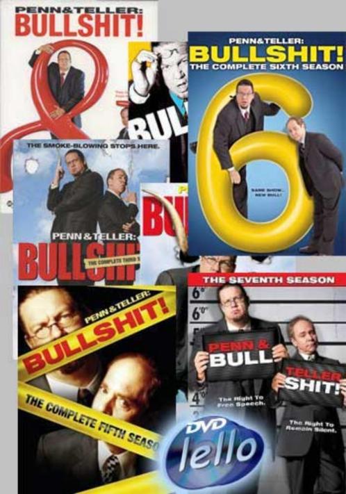 Penn & Teller: Bullshit! Seizoen 1 2 3 4 5, 6 & 7, niet NLO, Cd's en Dvd's, Dvd's | Tv en Series, Nieuw in verpakking, Non-fictie