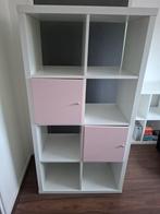Kallax kast met roze deurtjes, Ophalen, Kunststof, Met deur(en), 100 tot 150 cm