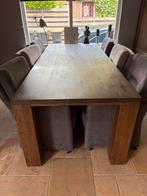 Eiken eettafel, Huis en Inrichting, Ophalen, 200 cm of meer, 50 tot 100 cm, Zo goed als nieuw