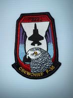322 Squadron Crewchief Patch F-35 (velcro), Verzamelen, Ophalen of Verzenden, Luchtmacht, Nederland, Embleem of Badge