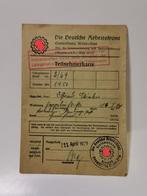 DAF persoonsbewijs 1939 - stempels ww2 Duitsland, Ophalen of Verzenden, Overige soorten, Duitsland, Boek of Tijdschrift