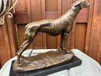bronzen hond greyhound fremiet beeld, Ophalen of Verzenden