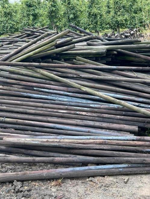 Gecreosoteerde Boompalen 250cm, Tuin en Terras, Palen, Balken en Planken, Gebruikt, Overige typen, Ophalen