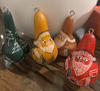 Vier handgeschilderde kerstornamenten minikalebassen, Ophalen of Verzenden, Zo goed als nieuw