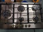 Etna gaskookplaat met wokbrander RVS 75 cm, gietijzer, Ophalen, Gebruikt, Inbouw, Gas