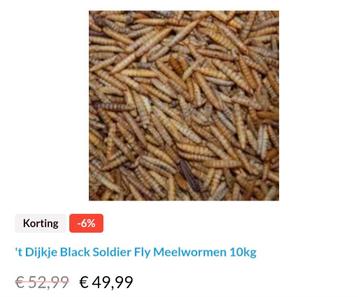 Black soldier fly meelwormen 10kg beschikbaar voor biedingen