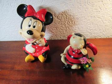 SPAARPOT Minni Mouse en Maja de Bij Rode kleuren onbesch.   beschikbaar voor biedingen
