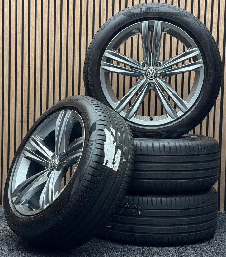 Originele 19 inch VW Tiguan Sebring 5x112 ET38 Pirelli, Auto-onderdelen, Banden en Velgen, Banden en Velgen, Zomerbanden, 19 inch
