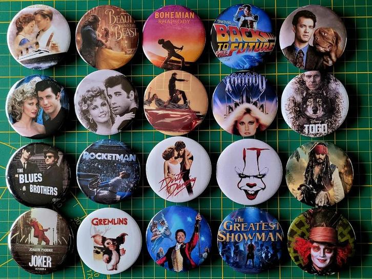 Diverse grote Film buttons, Verzamelen, Film en Tv, Nieuw, Film, Gebruiksvoorwerp, Verzenden