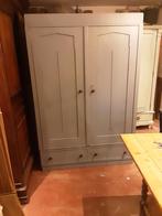Brocante jaren 30 eiken kast kledingkast DEMONTABEL, Ophalen, Gebruikt, 100 tot 150 cm, 150 tot 200 cm