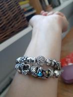 Pandora lot zilver bangle armband oorbellen bedel charm 925, Met edelsteen, Ophalen of Verzenden, Zo goed als nieuw, Zilver