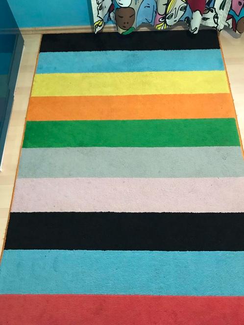 IKEA vloerkleed 133x197 cm – kleurrijk gestreept, Huis en Inrichting, Stoffering | Tapijten en Kleden, Zo goed als nieuw, 100 tot 150 cm