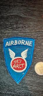 Patch US Army Korea Airborne 187 RCT Regimental Combat Team, Verzamelen, Ophalen of Verzenden, Landmacht, Amerika, Embleem of Badge