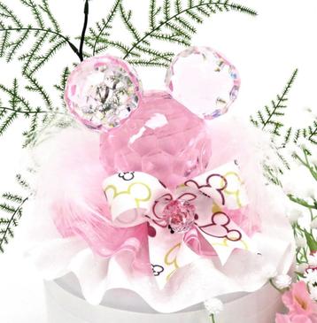 Zeer mooie roze kristal Minnie Mouse taarttopper. beschikbaar voor biedingen
