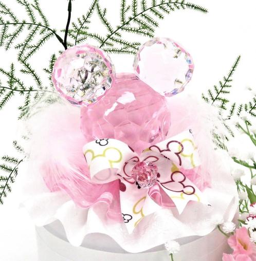 Zeer mooie roze kristal Minnie Mouse taarttopper., Hobby en Vrije tijd, Feestartikelen, Nieuw, Versiering, Geboorte of Huwelijk
