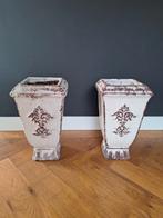 Twee grote mooie hand gemaakte vazen., Huis en Inrichting, Woonaccessoires | Vazen, Ophalen, Overige kleuren, Aardewerk of Porselein