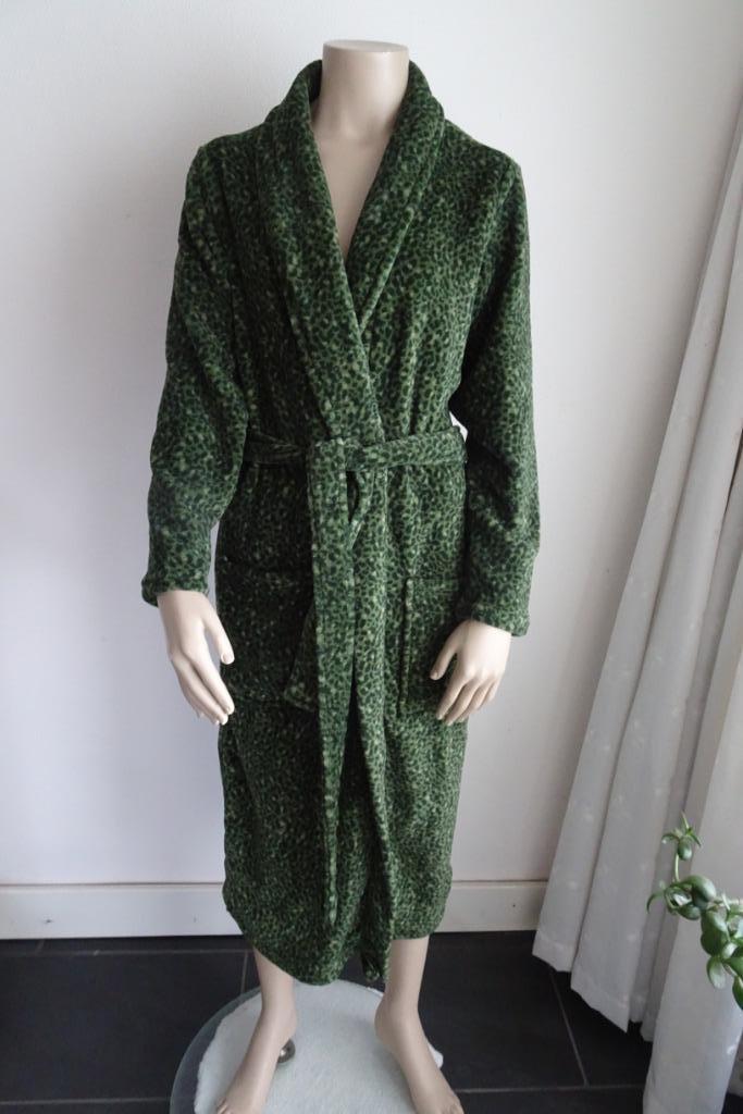 groene panterprint fleece badjas maat S ten Cate, Kleding | Dames, Overige Dameskleding, Zo goed als nieuw, Ophalen