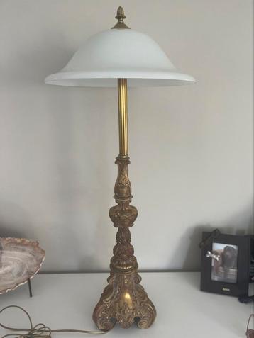 Antieke franse messing lamp beschikbaar voor biedingen
