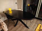 Ovale Kala Spider Eettafel - Mangohout & Zwart Staal, Huis en Inrichting, Tafels | Eettafels, Ophalen, 50 tot 100 cm, Metaal, 150 tot 200 cm